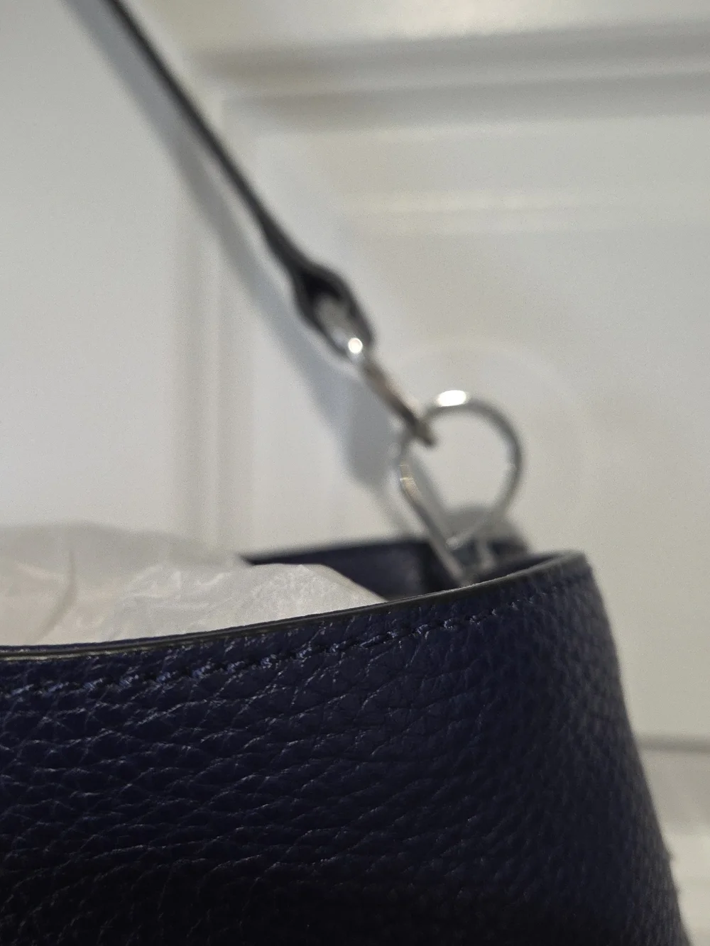 Vince Camuto Navy Leather Hobo Bag 22 in long, 16 in wide